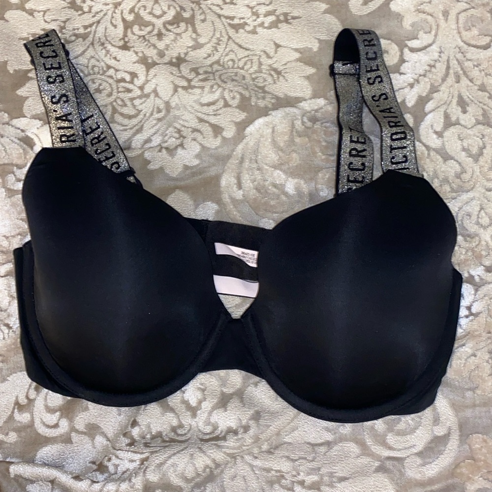 Victoria’s Secret T-Shirt Demi Bra w/wide Logo Straps 34D